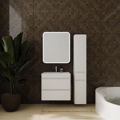 Тумба подвесная "Атлантика 70", Люкс антискрейч, PLUS + Умывальник Атлантик 70 фото в интернет-магазине Русалия