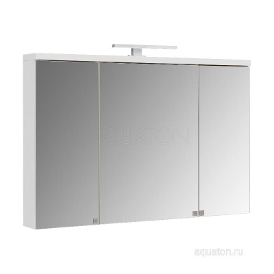 Зеркальный шкаф AQUATON Брук 120 белый 1A200802BC010 фото в интернет-магазине Русалия
