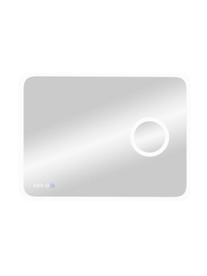 Зеркало с подсветкой Bliss 800х700 линза, часы ЗЛП334 Continent фото в интернет-магазине Русалия