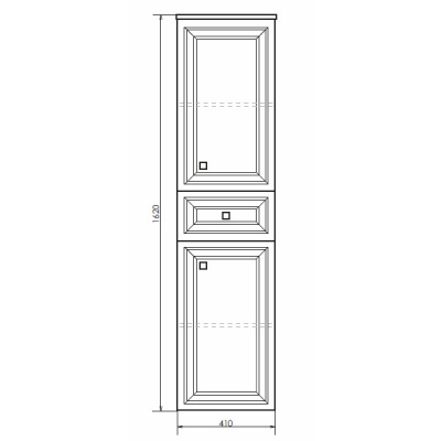 COMFORTY. Шкаф-колонна "Феррара-40" белый глянец фото в интернет-магазине Русалия