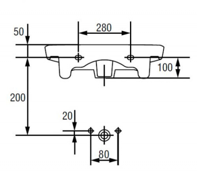 Раковина Carina 55 UM-CAR55/1 Cersanit фото в интернет-магазине Русалия
