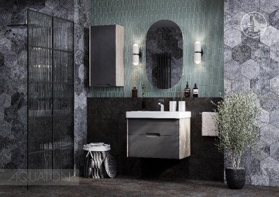 Тумба под раковину AQUATON Оливия 70 грей, дуб ойстер 1A254301OLUG0 фото в интернет-магазине Русалия