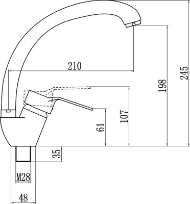 Смеситель для кухонной мойки Fmark (FM4163) фото в интернет-магазине Русалия