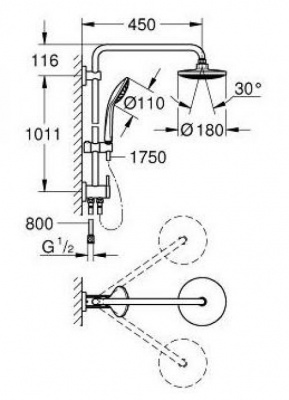 Душевая система Euphoria 27421001 Grohe фото в интернет-магазине Русалия