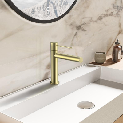 Смеситель для раковины Aspire VBF-4AS01BG, брашированное золото Vincea фото в интернет-магазине Русалия