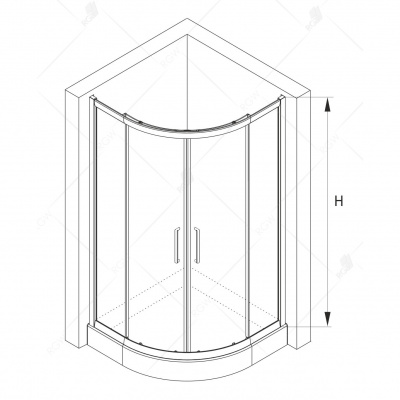 Душевой уголок 90х90 полукруг CL-54 RGW фото в интернет-магазине Русалия