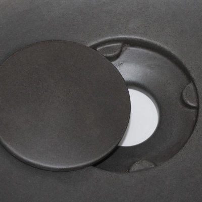 Раковина накладная бетонная Uperwood Belfast 30х30х13,5 см, круглая, графит 2091020327 фото в интернет-магазине Русалия