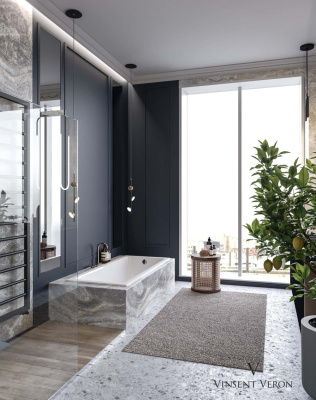 Ванна чугунная Vinsent Veron Square 140x70x45 VSQ1407045 фото в интернет-магазине Русалия