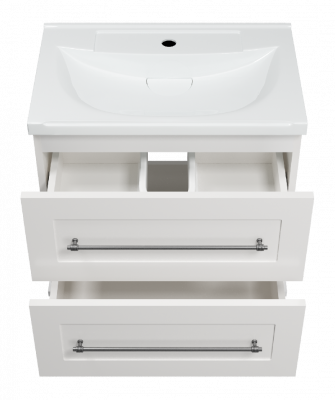 Тумба Марта 60 подвесная (белая) с раковиной Misty EVVA 60 Misty фото в интернет-магазине Русалия