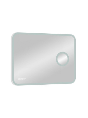 Зеркало с подсветкой Bliss 800x600 линза, часы, антизапотевание ЗЛП450 Continent фото в интернет-магазине Русалия