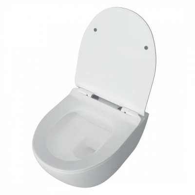 Унитаз подвесной безободковый Linus SH0106 с сиденьем-микролифт SHRUDERS фото в интернет-магазине Русалия