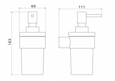 Дозатор AQUATEK, матовый черный AQ4405MB ЛИРА фото в интернет-магазине Русалия