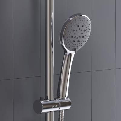 D0710400 New plus, душевая система с ТМС для душа, хром фото в интернет-магазине Русалия