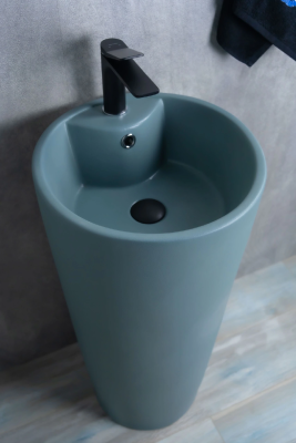 Раковина напольная Gid Nb131gm (зеленая хаки) фото в интернет-магазине Русалия