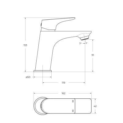 Смеситель для раковины без донного клапана  MARINO-LVM-CRM-W0  Belbagno фото в интернет-магазине Русалия
