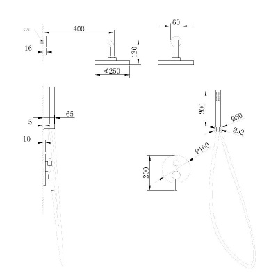 Душевая система ABBER Emotion AF8818 скрытого монтажа без излива, хром фото в интернет-магазине Русалия