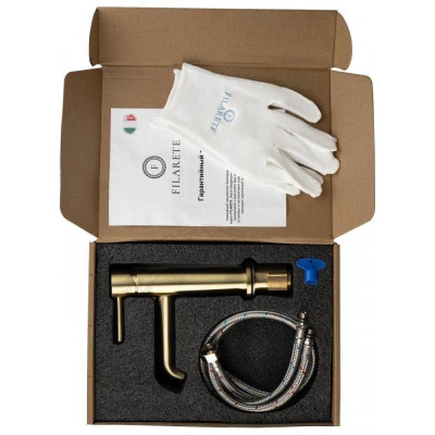 Смеситель для раковины FILARETE Roun FL5020MG, матовое золото фото в интернет-магазине Русалия