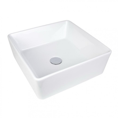 BOND S54-390 Раковина накладная квадратная 40*40*14см белая фото в интернет-магазине Русалия