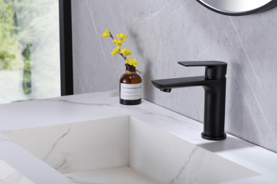 Смеситель ABBER Weiss Insel AF8010B для раковины, черный матовый фото в интернет-магазине Русалия