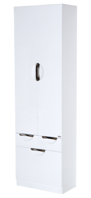 Шкаф - пенал Орхидея 60 с бельевой корзиной П-Жас05060-011К2Я Misty фото в интернет-магазине Русалия