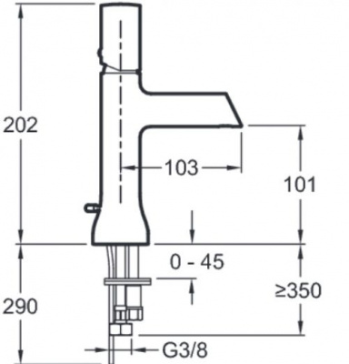Смеситель для умывальника Toobi E8959-CP Jacob Delafon фото в интернет-магазине Русалия