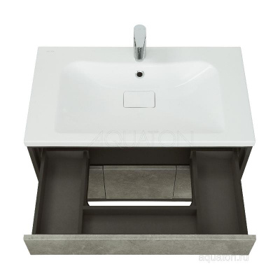 Тумба под раковину AQUATON Уэльс 80 графит 1A267901WA6A0 new фото в интернет-магазине Русалия