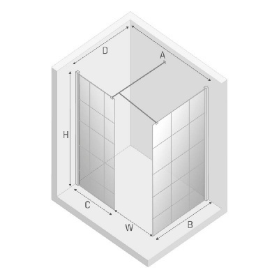 Душевое ограждение NEW TRENDY NEW MODUS BLACK 150x90x200 EXK-5650 (черный) фото в интернет-магазине Русалия