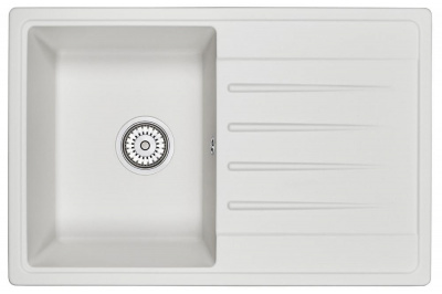 Кухонная мойка GRANULA Standart (7602, БЕЛЫЙ) фото в интернет-магазине Русалия