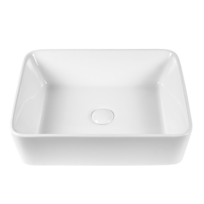 BOND S54-480 Раковина накладная прямоугольная 48*37*13см белая фото в интернет-магазине Русалия