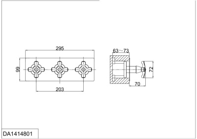Смеситель для ванны встраиваемый DK Hessen Lorsch (DA1414801) фото в интернет-магазине Русалия