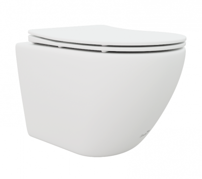 Унитаз SELLA Aria Tornado подвесной, белый (490х370х370) безободковый, смыв торнадо Cerutti SPA CT9529 фото в интернет-магазине Русалия