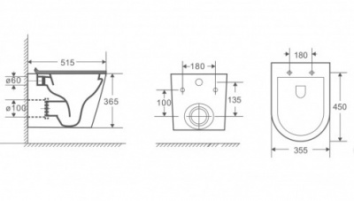 Унитаз подвесной безободковый 0053 Teramo с сиденьем микролифт Azario фото в интернет-магазине Русалия