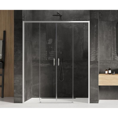 Дверь в нишу NEW TRENDY PRIME 180x200 D-0338A (хром) фото в интернет-магазине Русалия