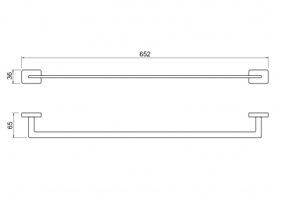 Полотенцедержатель 600 мм AQUATEK AQ4314CR ЛИБРА фото в интернет-магазине Русалия