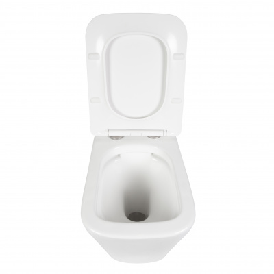 BOND F04-00 Унитаз напольный безободковый белый с сиденьем микролифт фото в интернет-магазине Русалия