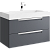 Подвесная тумба 90 Cube серый CUB0109GR + умывальник Toledo 900 Tol.09.04.D Aqwella фото в интернет-магазине Русалия