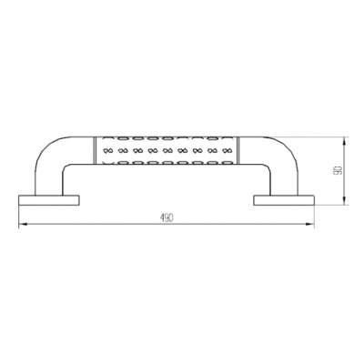 Поручень настенный 49см белый 2W001-49 Dikalan фото в интернет-магазине Русалия
