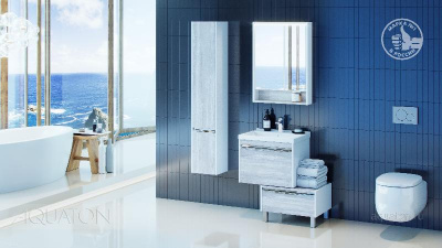 Тумба под раковину AQUATON Капри 60 бетон пайн 1A230101KPDA0 фото в интернет-магазине Русалия