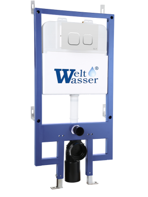 BAMBERG 545 WT Инсталляция для унитаза. Черная кнопка WeltWasser фото в интернет-магазине Русалия