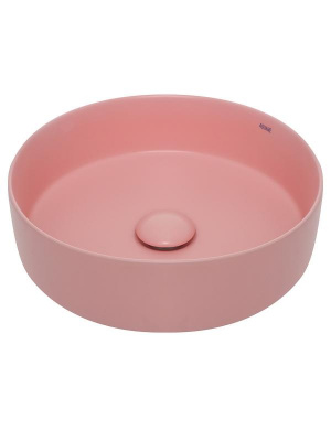 AQM5012 Раковина накладная круглая, цвет розовый матовый. 355x355x120 фото в интернет-магазине Русалия