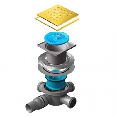 Точечный трап Pestan Confluo Standard 15х15 Drops Gold (13000134) фото в интернет-магазине Русалия