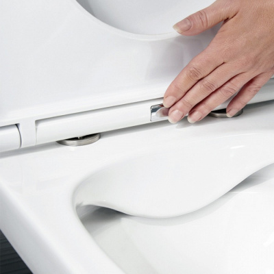 Унитаз подвесной безободковый Heis SH0302 с сиденьем-микролифт SHRUDERS фото в интернет-магазине Русалия