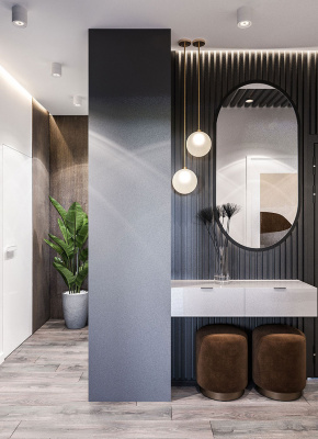 Зеркало AZARIO Виола-лофт 500х1000 без подсветки, рама пластик (ФР-00002431) фото в интернет-магазине Русалия