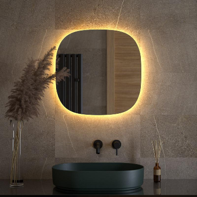 Зеркало с LED-подсветкой настенное OPTI DEFESTO 60x60 см, DF 2859 фото в интернет-магазине Русалия