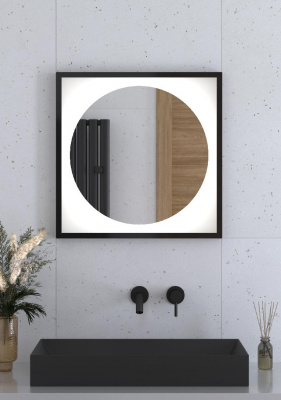 Зеркало с LED-подсветкой настенное ECLIPSE DEFESTO 60x60 см, DF 2221 фото в интернет-магазине Русалия