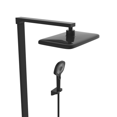 Душевая стойка Inspire VSFS-3I13TMB термостатическая с изливом, черный Vincea фото в интернет-магазине Русалия