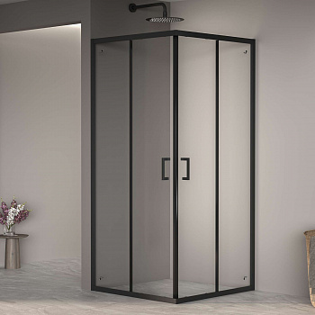 Душевой уголок RGW PA-030B 70х70, стекло - прозрачное, профиль черный фото в интернет-магазине Русалия