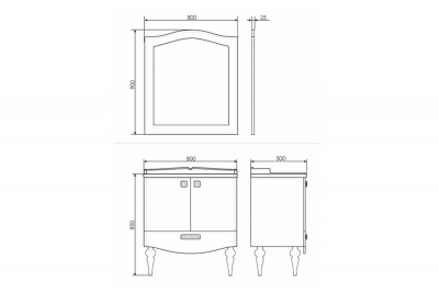 COMFORTY. Зеркало "Монако-80" белый глянец фото в интернет-магазине Русалия