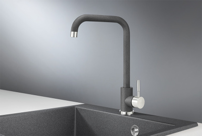 Смеситель для кухни GRANULA (ST-4033, ГРАФИТ) фото в интернет-магазине Русалия