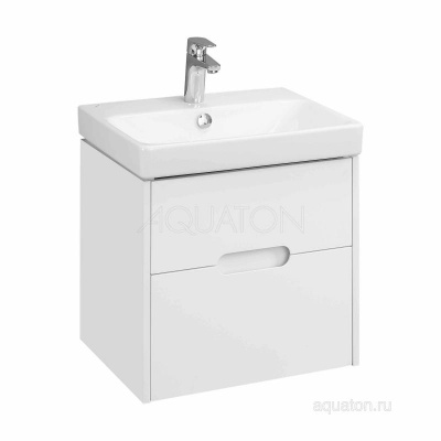 Тумба под раковину AQUATON Оливия 55 белый матовый 1A254201OL010 фото в интернет-магазине Русалия